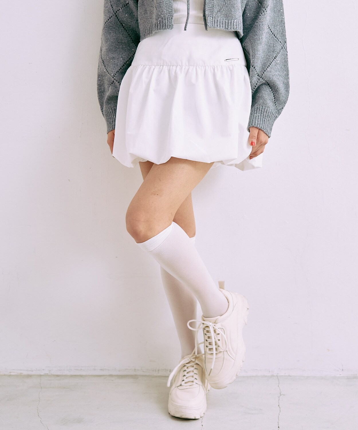 プレート付バルーンスカート【韓国ファッション】 | Mi-je（ミジェ）