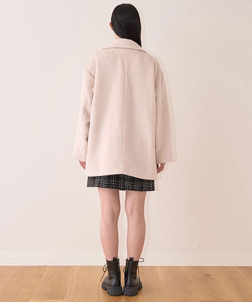 フェイクウールジャケットコート【韓国ファッション】 | Mi-je（ミジェ）