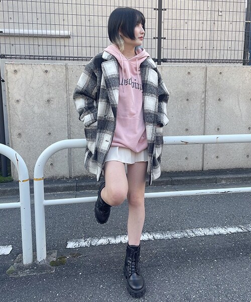 フェイクウールジャケットコート【韓国ファッション】 | Mi-je