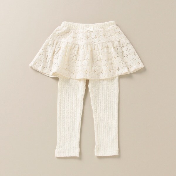 アイリッシュスカート付ケーブルレギンス【日本製】