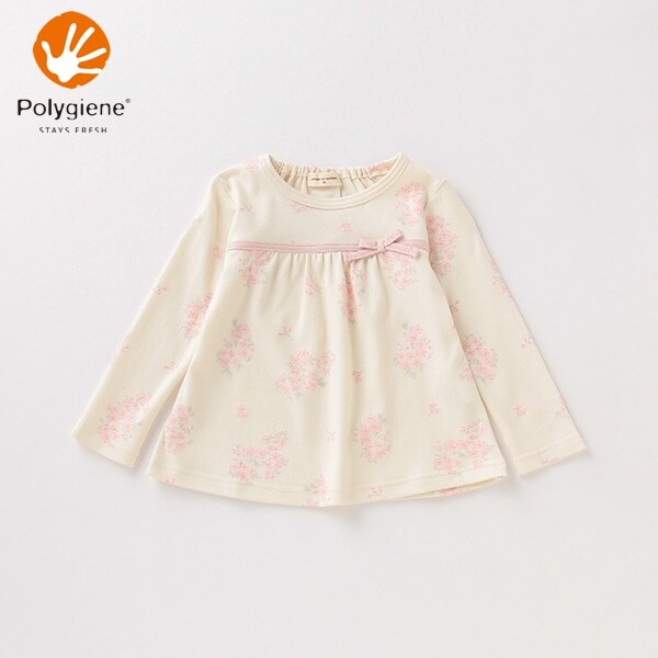 オーガニックコットン ポリジン リトルフラワーTシャツ【日本製】