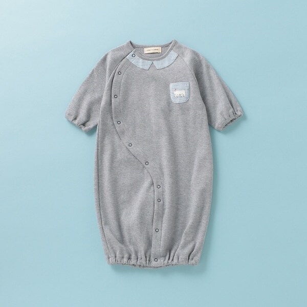オーガニックコットン シロクマ刺しゅう兼用ドレス【日本製】