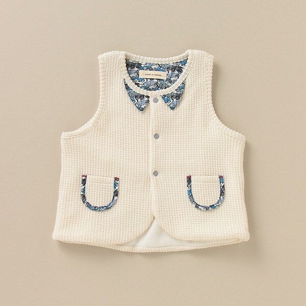 オーガニックコットン 裏起毛 ローリングウィールズベスト【日本製】