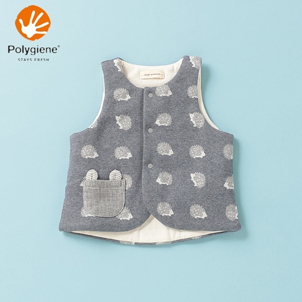 オーガニックコットン ポリジン ジャカードベスト【日本製】