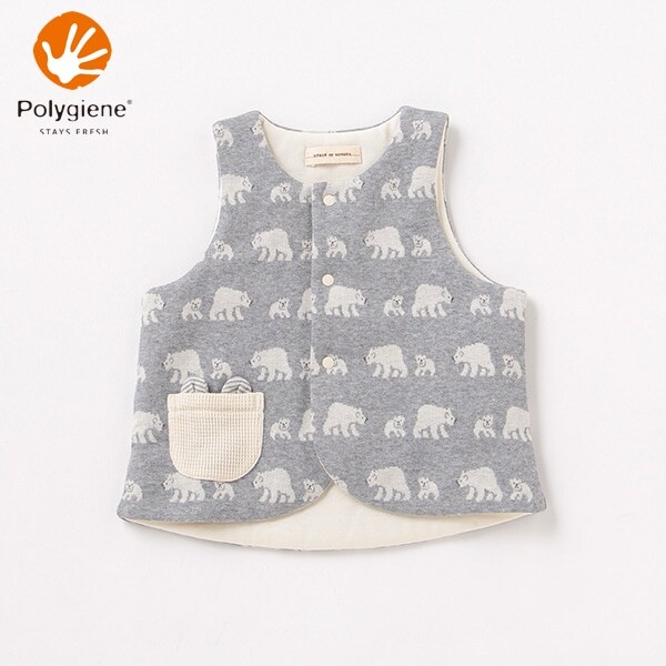 オーガニックコットン ポリジン ジャカードベスト【日本製】