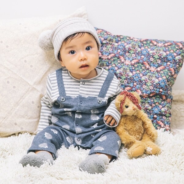 オーガニックコットン ジャカードカバーオール【日本製】