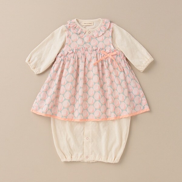 オーガニックコットン ピーコックエプロン付兼用ドレス【日本製】