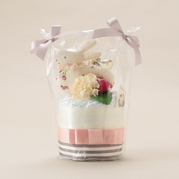 オーガニックコットン ダイパーケーキラトル1段【日本製】