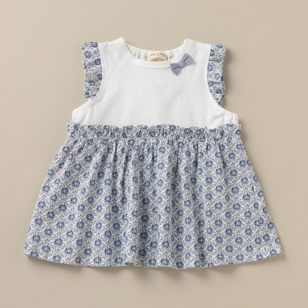 ロイヤルローズ袖フリルチュニック【日本製】