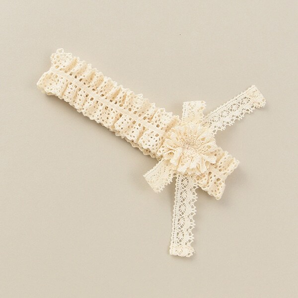 オーガニックコットン BASICレースカチューシャ【日本製】