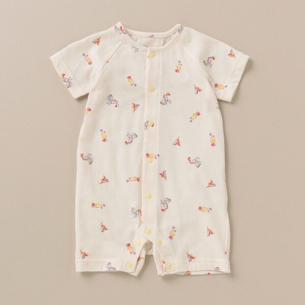 サーカス柄プリントボディスーツ【日本製】