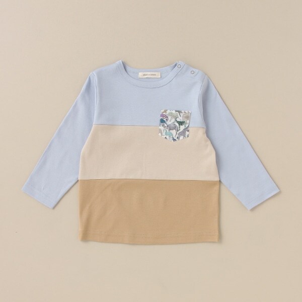 ZOOポケット切替Tシャツ 【日本製】