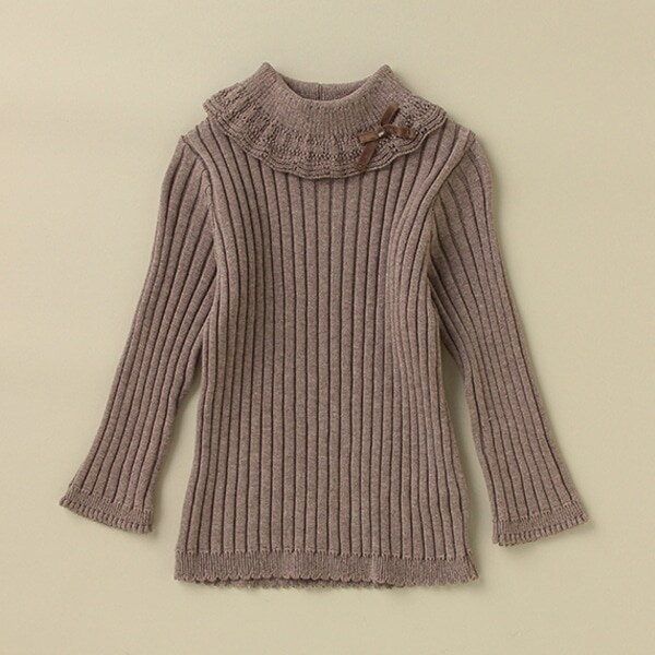 フリル衿リブセーター【日本製】