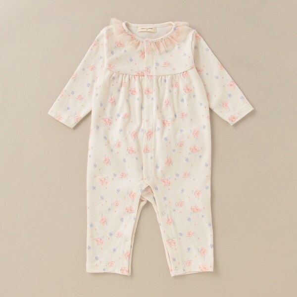 オーガニックガーデンフラワーカバーオール【日本製】