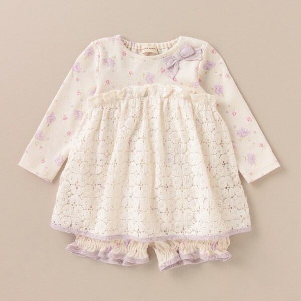 オーガニックガーデンフラワーワンピーススーツ【日本製】