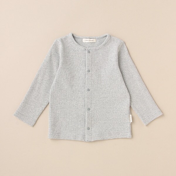 オーガニックミジンボーダーカーディガン