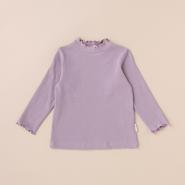 オーガニックハイネックメロー長袖Tシャツ