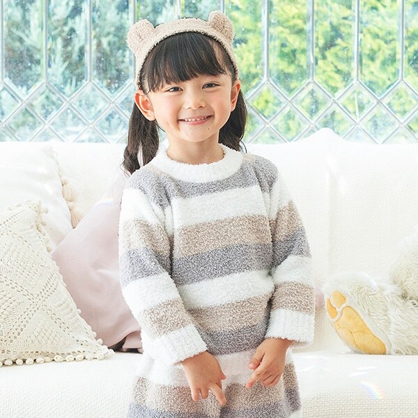 fuwamokoマルチボーダーセーター