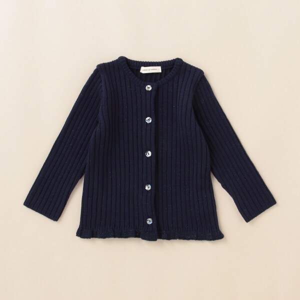 ラメテレコカーディガン【日本製】