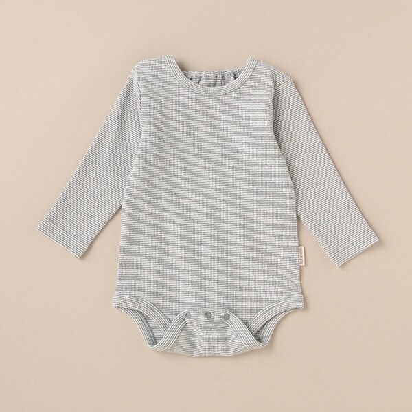 オーガニックミジンボーダーボディースーツ