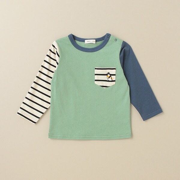 ペンギン刺しゅう長袖Tシャツ