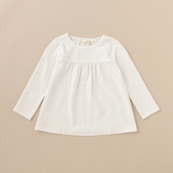 ドットジャカード長袖Tシャツ