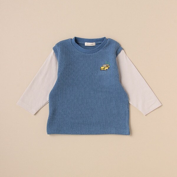 レイヤードベスト長袖Tシャツ