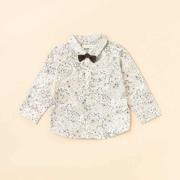 アデラジャ蝶タイつき長袖シャツ【日本製】