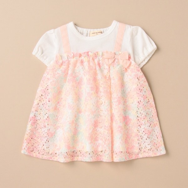 フラワーレースドッキングチュニック