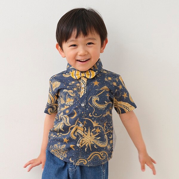 ルイズスペースウォーク蝶タイつき半袖シャツ【日本製】