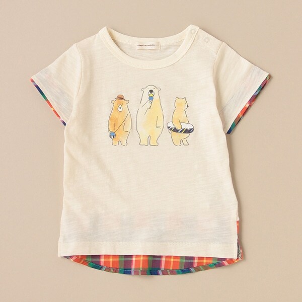 アニマルモチーフレイヤードTシャツ