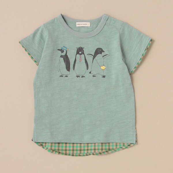 アニマルモチーフレイヤードTシャツ