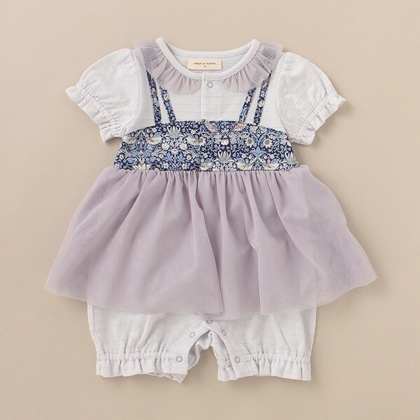 リバティファブリックチュールスカートショートオール【日本製】