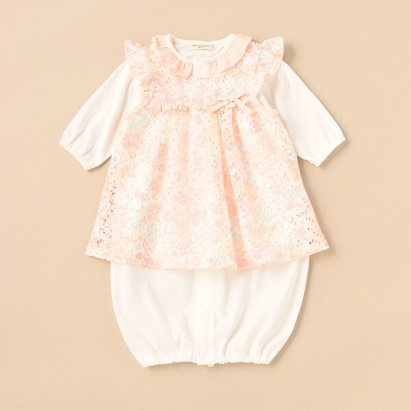 フラワーレースエプロンつき兼用ドレス【日本製】