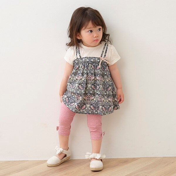 リバティリボン7分丈レギンス【日本製】