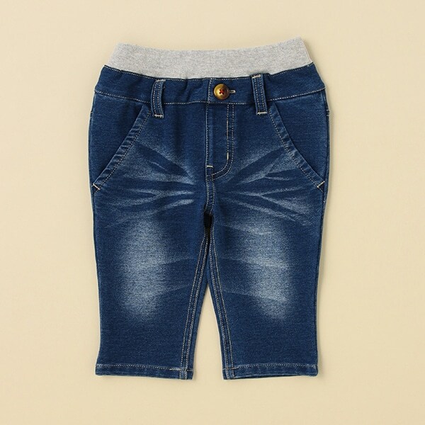 ニットデニム7分丈パンツ