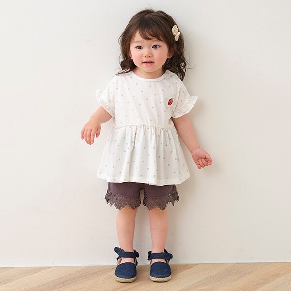 裾レースショートパンツ