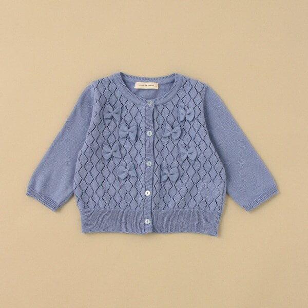 リボンカーディガン【日本製】