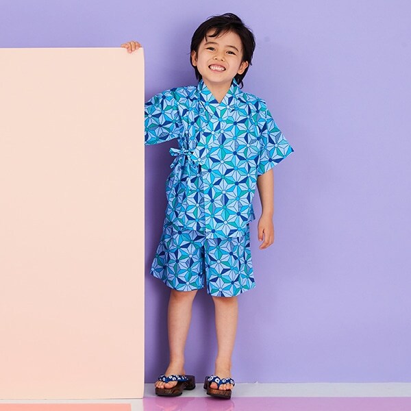 麻の葉甚平スーツ