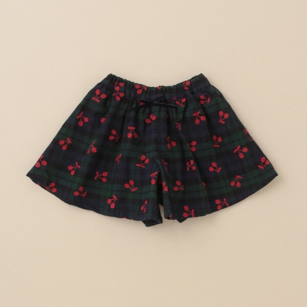 タータンチェックチェリーキュロット