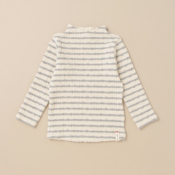 ケーブルジャガードハイネックTシャツ【日本製】