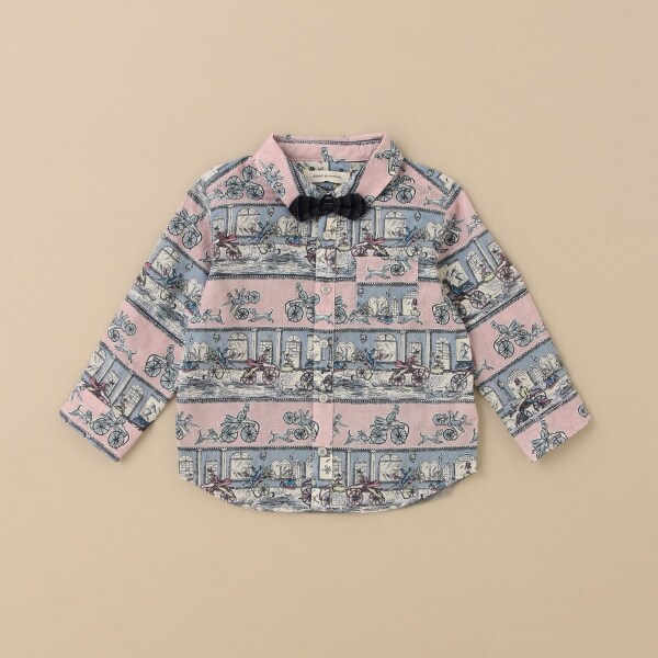 ヴィクトリアントリップ蝶タイつきシャツ【日本製】