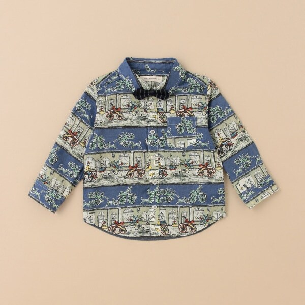 ヴィクトリアントリップ蝶タイつきシャツ【日本製】