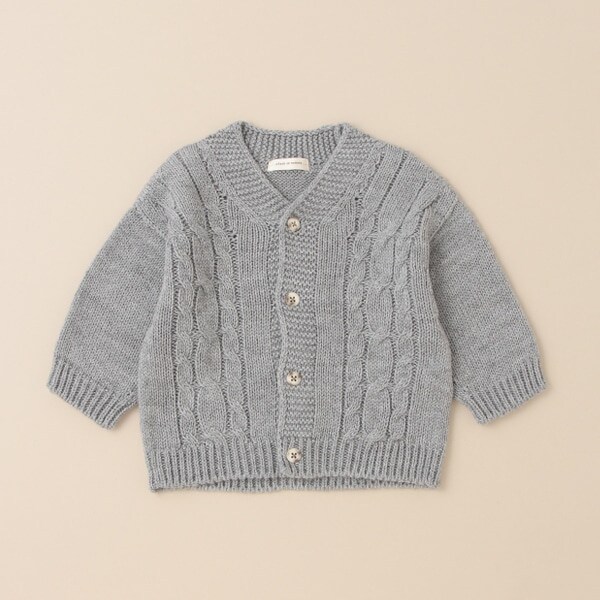 ケーブルワイドカーディガン【日本製】