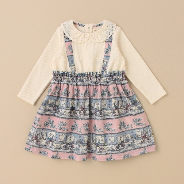 ヴィクトリアントリップドッキングワンピース【日本製】