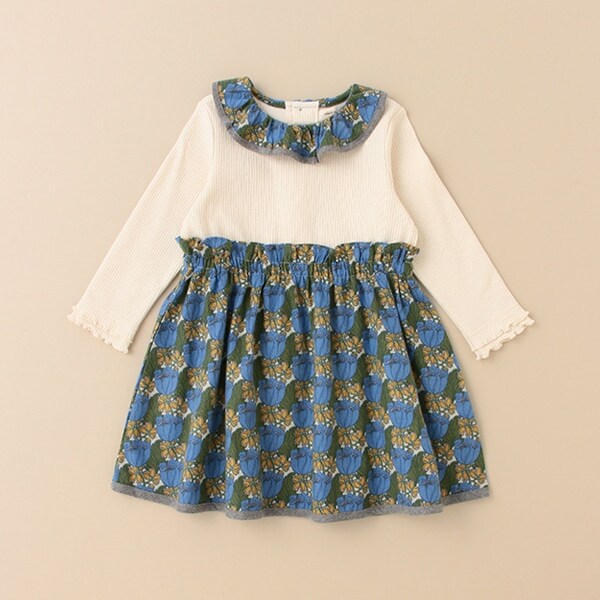 チューダー・チューリップドッキングワンピース【日本製】