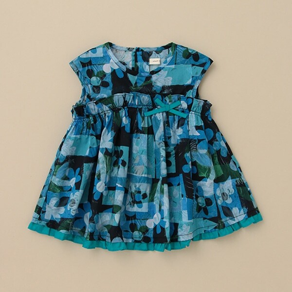 VITA FLORAフレンチスリーブチュニック【日本製】