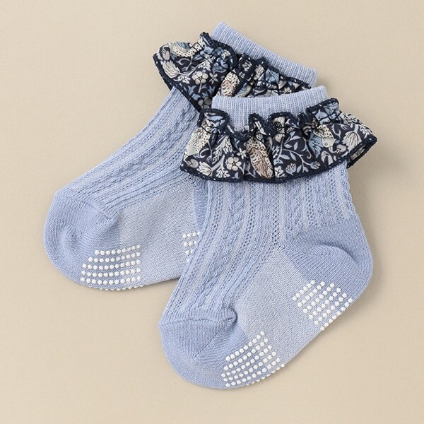 リバティファブリックフリルソックス【日本製】