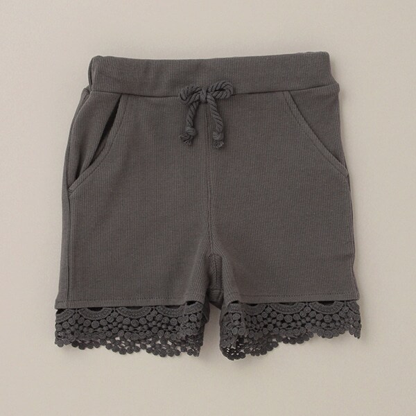 裾レースショートパンツ