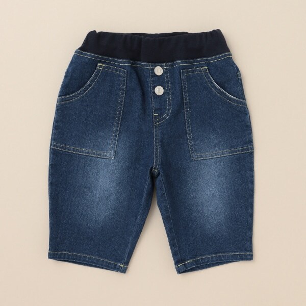 接触冷感7分丈デニムパンツ